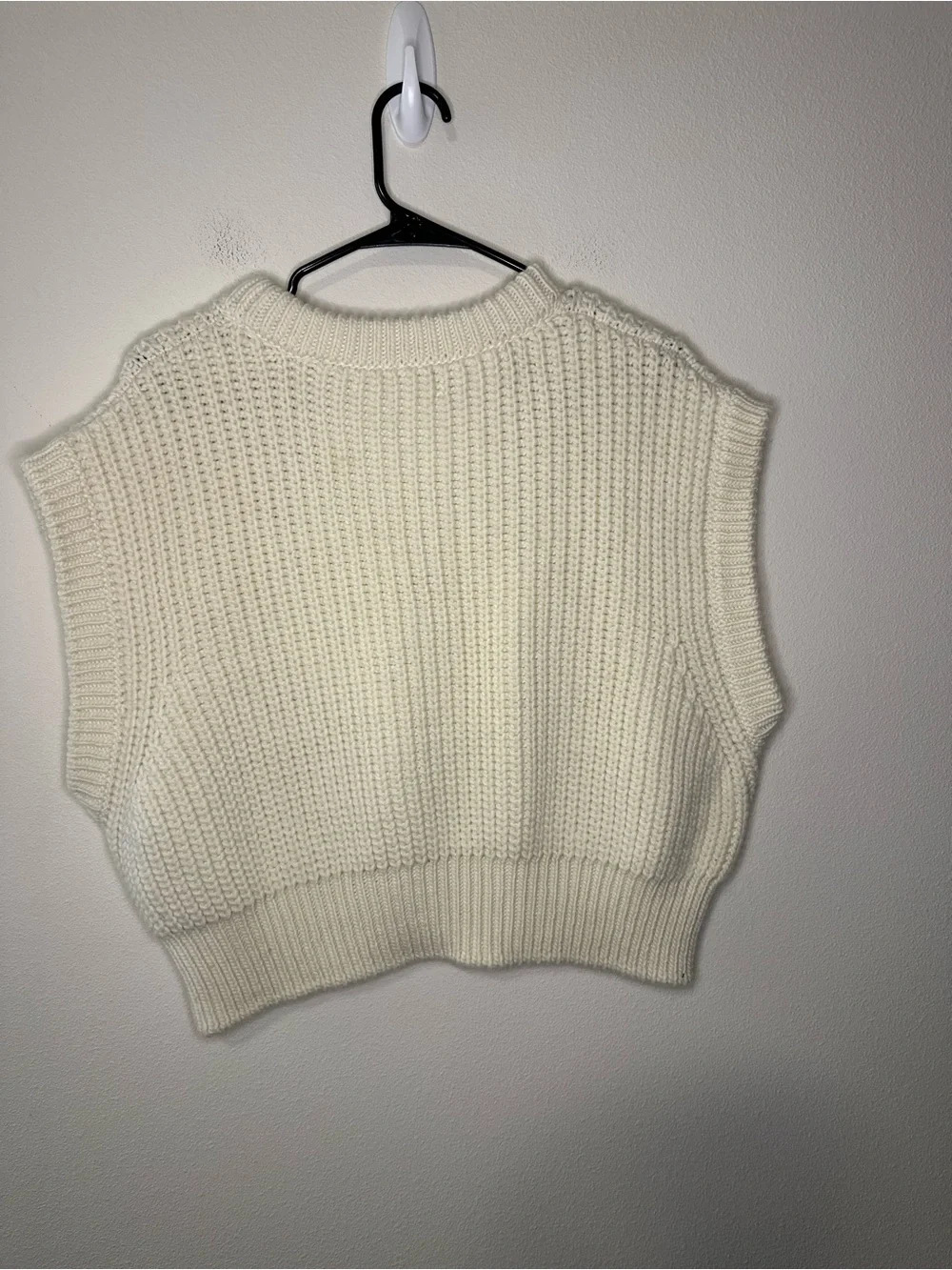 Apiece apart elodie knit vest cream merino wool blend size medium - Picture 4 of 9